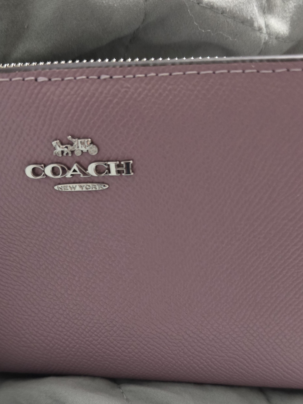 Coach Zip Wallet in Dusty Rose Leather